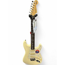 Used Fender Artist Series Jeff Beck Stratocaster Olympic White Solid Body Electric Guitar