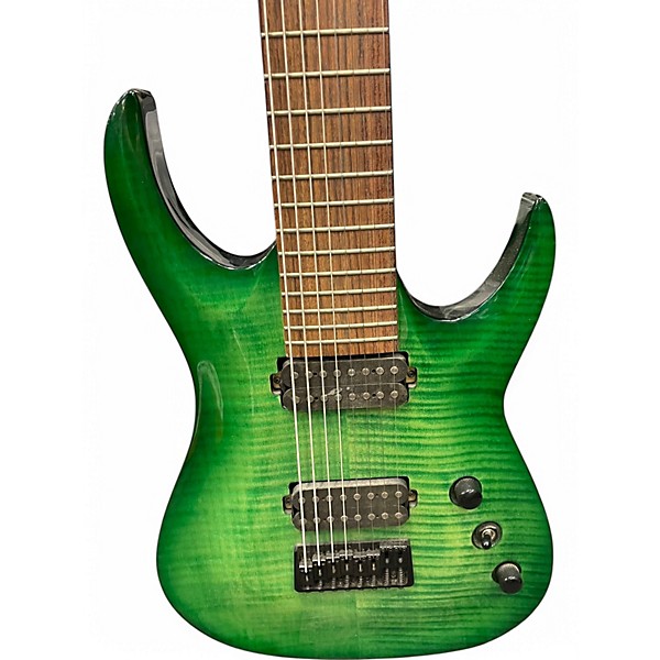 Used Agile Sep 828 Trans Green Solid Body Electric Guitar