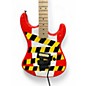 Used Kramer BARETTA 'DANGER ZONE' WHITE AND RED Solid Body Electric Guitar