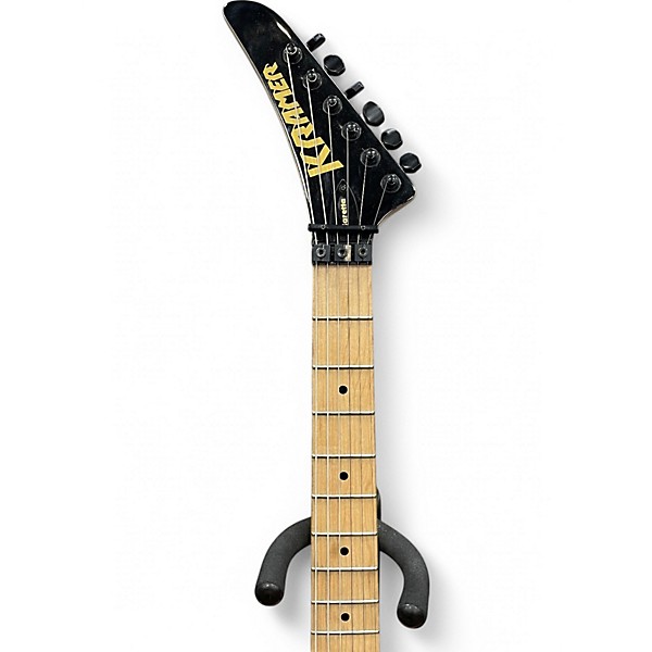 Used Kramer BARETTA 'DANGER ZONE' WHITE AND RED Solid Body Electric Guitar