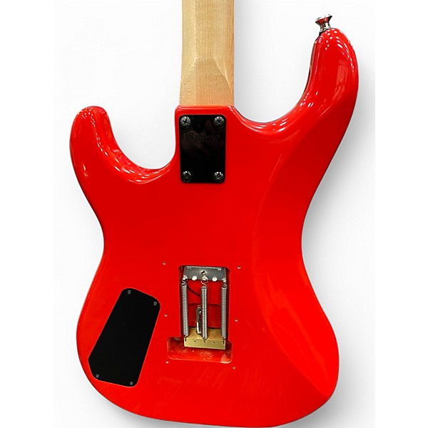 Used Kramer BARETTA 'DANGER ZONE' WHITE AND RED Solid Body Electric Guitar