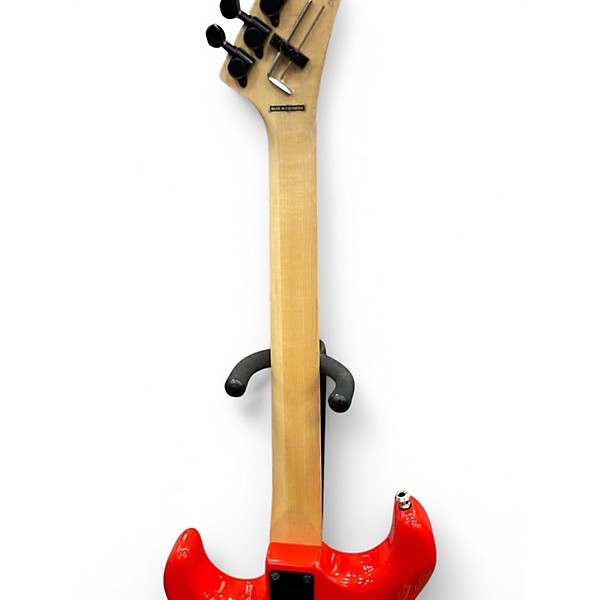 Used Kramer BARETTA 'DANGER ZONE' WHITE AND RED Solid Body Electric Guitar