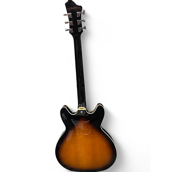 Used 2022 Hagstrom Super Viking 2 Color Sunburst Hollow Body Electric Guitar