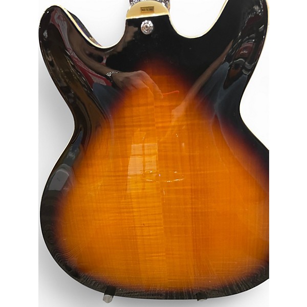 Used 2022 Hagstrom Super Viking 2 Color Sunburst Hollow Body Electric Guitar