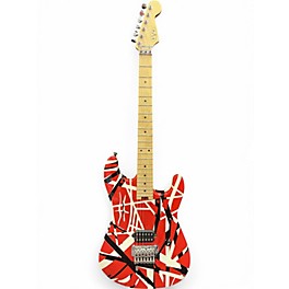 Used EVH Striped Series RED WITH BLACK STRIPES Solid Body Electric Guitar