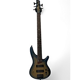 Used Ibanez SR605 Cosmic Blue Starburst Electric Bass Guitar