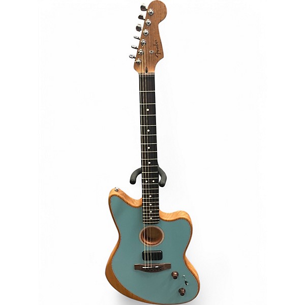 Used Fender Acoustasonic Player Jazzmaster Blue Acoustic Electric Guitar