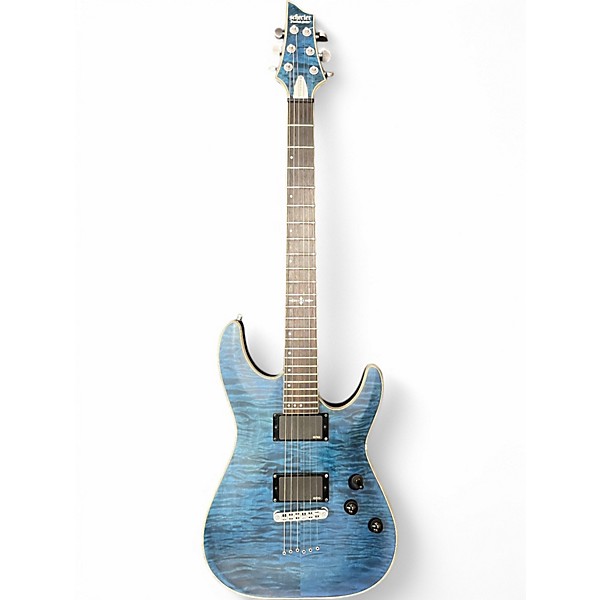 Used Schecter Guitar Research C1 Platinum Midnight Blue Solid Body Electric Guitar