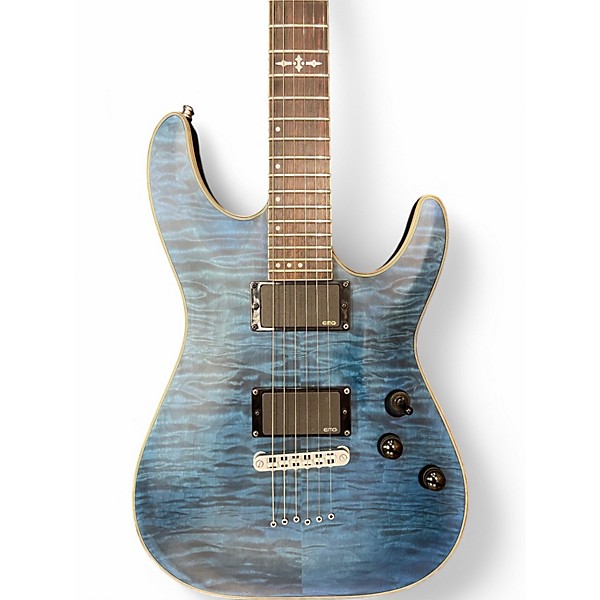 Used Schecter Guitar Research C1 Platinum Midnight Blue Solid Body Electric Guitar
