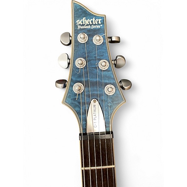 Used Schecter Guitar Research C1 Platinum Midnight Blue Solid Body Electric Guitar