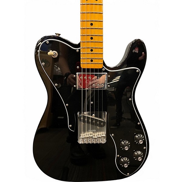 Used Fender american vintage II telecaster custom '77 Black Solid Body Electric Guitar