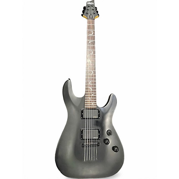 Used 2010 Schecter Guitar Research Damien 6 BLACK Solid Body Electric Guitar