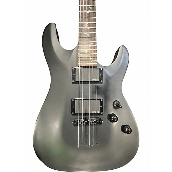 Used 2010 Schecter Guitar Research Damien 6 BLACK Solid Body Electric Guitar