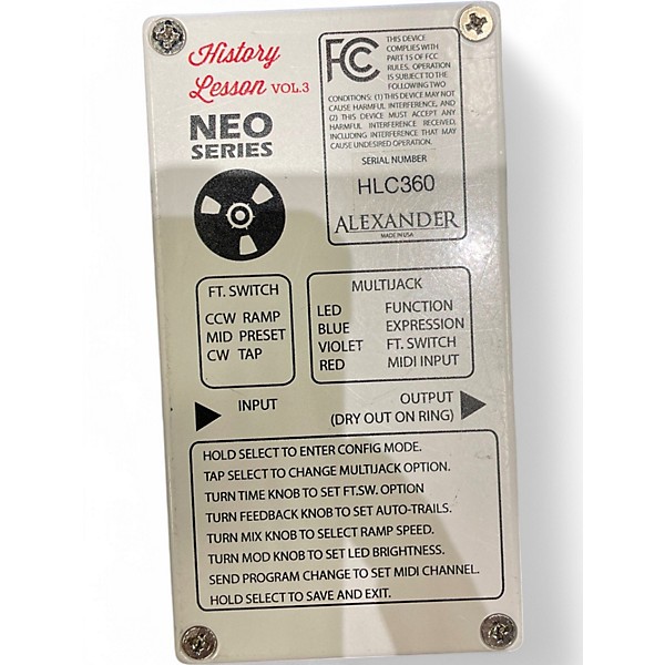 Used Alexander HISTORY LESSON VOL 3 Effect Pedal