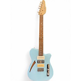 Used 2020 Houston Guitars Hcg Standard 3k Daphne Blue Hollow Body Electric Guitar