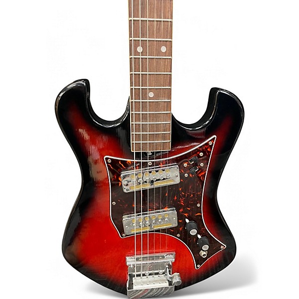 Vintage 1960s Norma EE-405-2 2 Color Sunburst Solid Body Electric Guitar