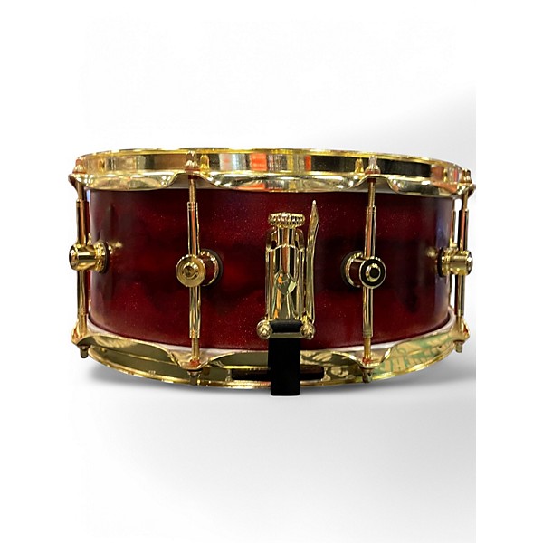 Used Hendrix Drums 14in CONSTELLATION SERIES SNARE 6X14 Black Cherry Drum