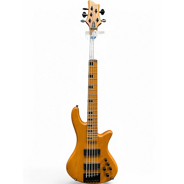 Used Schecter stilleto 5 sesson natural Electric Bass Guitar