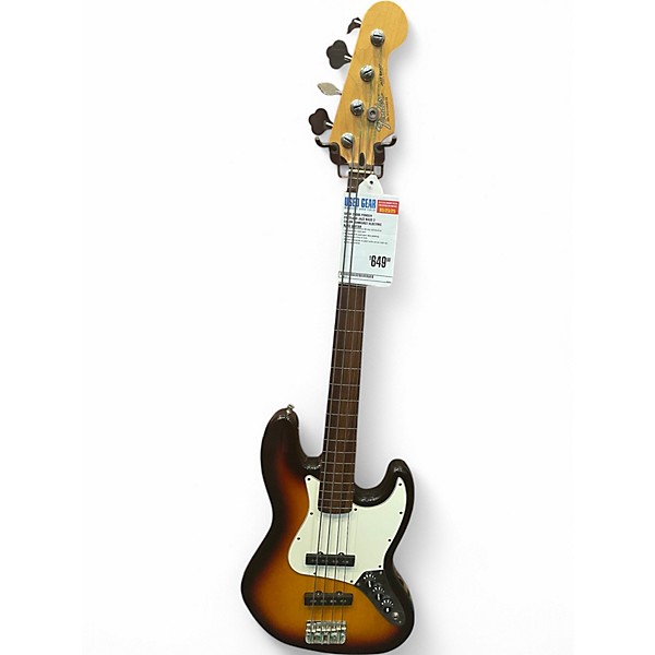 Used 2000s Fender Fretless Jazz Bass 2 Color Sunburst Electric Bass Guitar