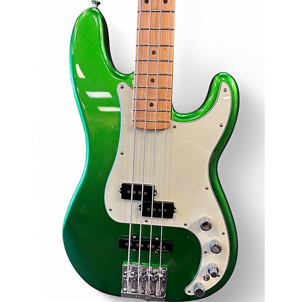 Used 2022 Fender Player Plus Bass PJ Cosmic Green Electric Bass Guitar