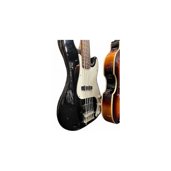 Used Washburn LYON SERIES Black and White Electric Bass Guitar