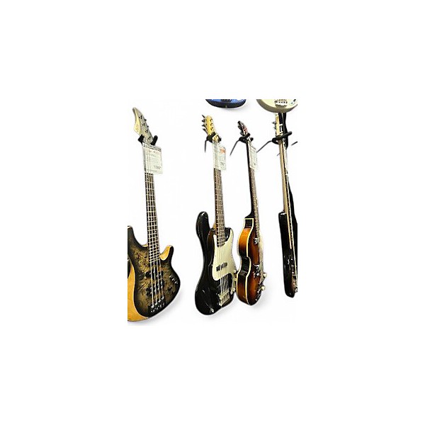 Used Washburn LYON SERIES Black and White Electric Bass Guitar