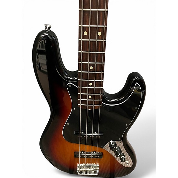 Used 2010 Fender American Standard Jazz Bass 3 Color Sunburst Electric Bass Guitar