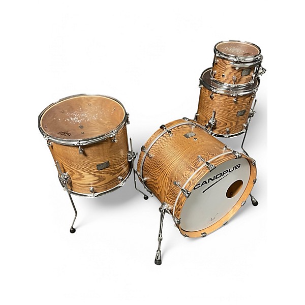 Used 2019 Canopus 4 Piece ASH NATURAL GRAIN ASH OIL FINISH Drum Kit