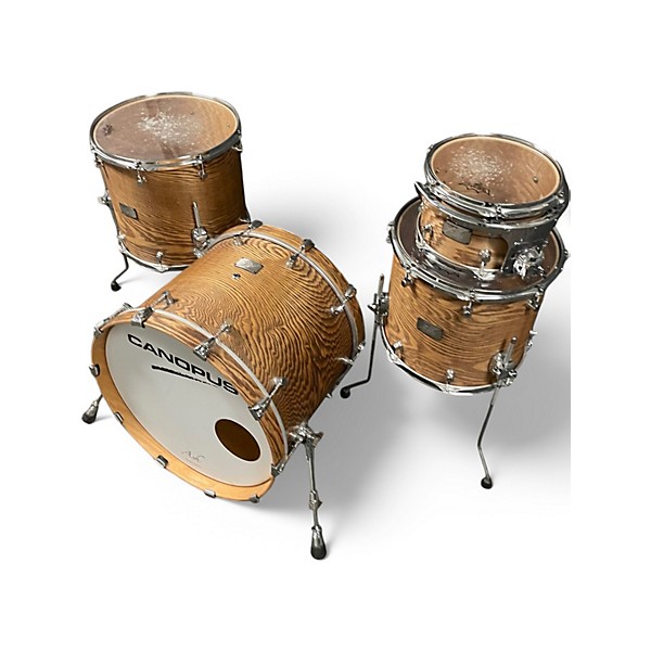 Used 2019 Canopus 4 Piece ASH NATURAL GRAIN ASH OIL FINISH Drum Kit
