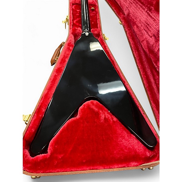 Used Gibson flying v 1970's Ebony Solid Body Electric Guitar