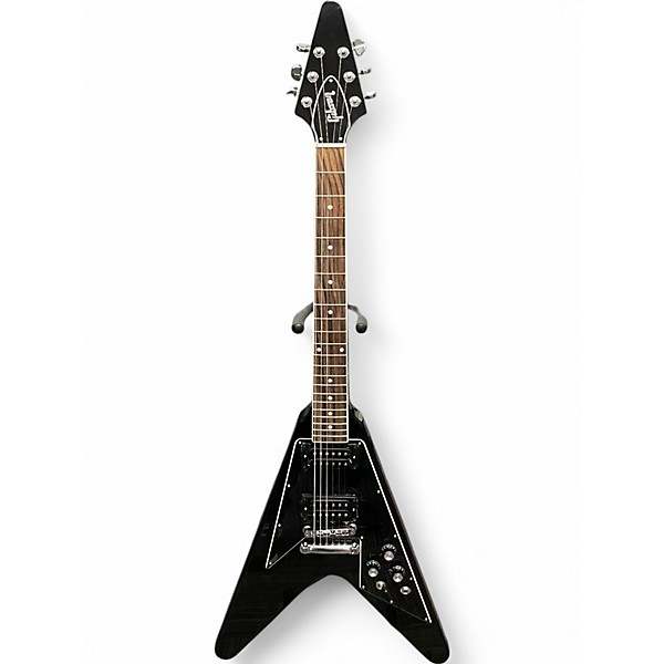 Used Gibson flying v 1970's Ebony Solid Body Electric Guitar