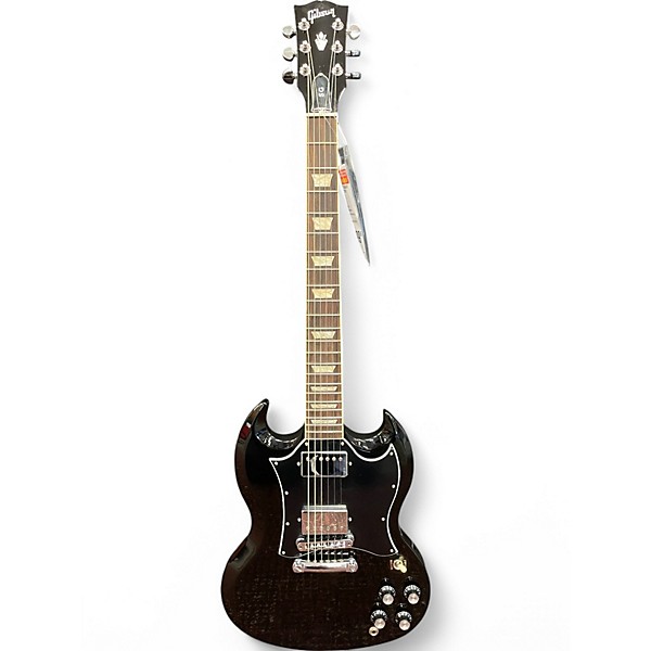 Used 2024 Gibson SG Standard Black Solid Body Electric Guitar,Specials : American Fashion Style Bags On Sale