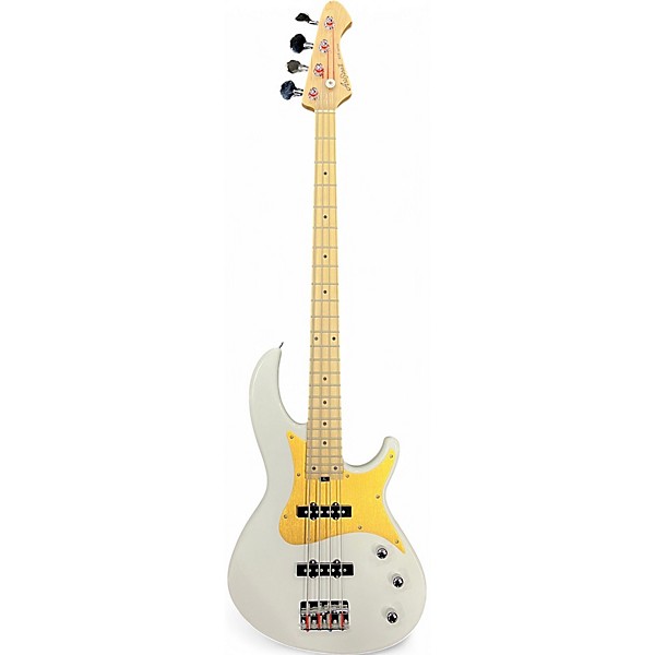 Used Aria Pro II RSB White Electric Bass Guitar