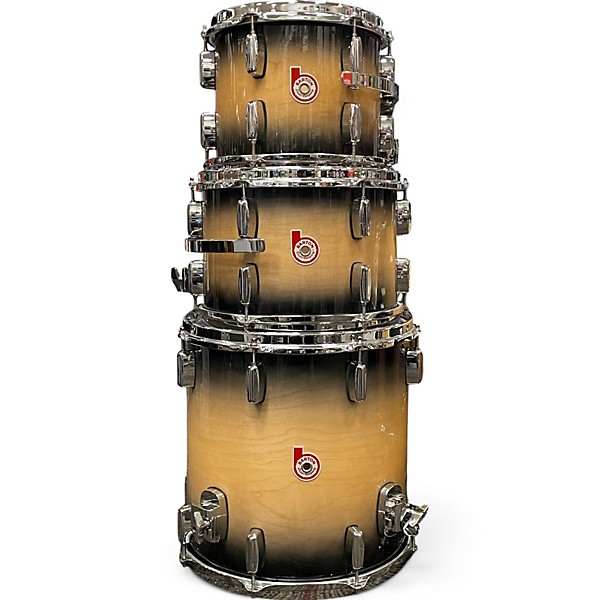 Used Barton Drums 4 Piece Landrum Series Black Burst Drum Kit