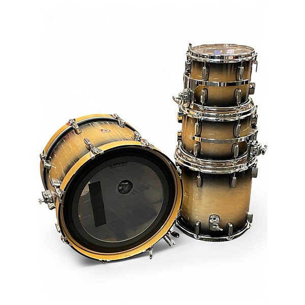 Used Barton Drums 4 Piece Landrum Series Black Burst Drum Kit