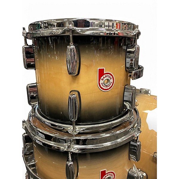 Used Barton Drums 4 Piece Landrum Series Black Burst Drum Kit