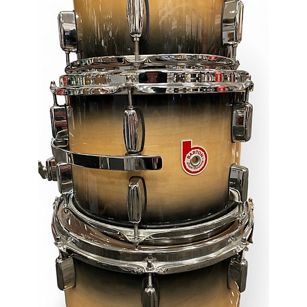 Used Barton Drums 4 Piece Landrum Series Black Burst Drum Kit