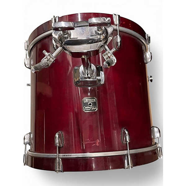 Used Gretsch Drums 6 Piece Catalina Maple Crimson Red Trans Drum Kit