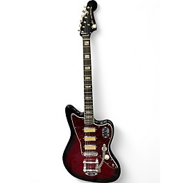 Used Fender Gold Foil Jazzmaster Candy Apple Burst Solid Body Electric Guitar