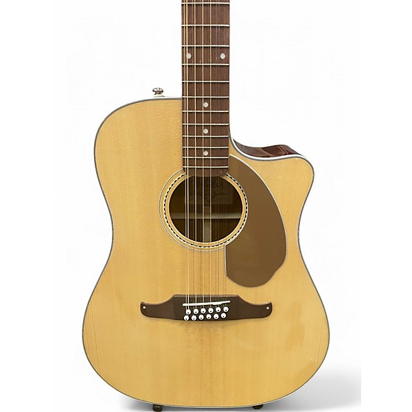 Used Fender Villager SCE Natural 12 String Acoustic Electric Guitar