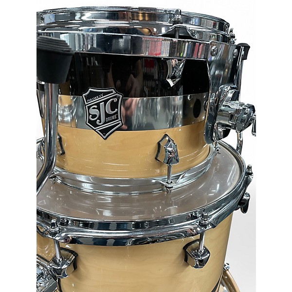 Used SJC Drums 3 Piece 3 Piece Custom Maple Tuxedo Maple Tuxedo Drum Kit
