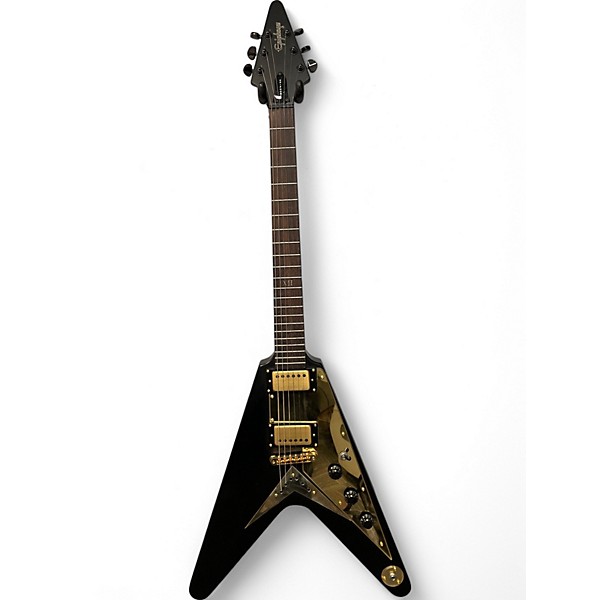 Used Epiphone Used Epiphone FLYING V GOTH Black Solid Body 
