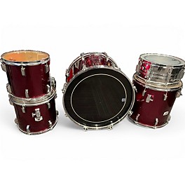 Used TAMA 5 Piece Rockstar Crimson Red Trans Drum Kit