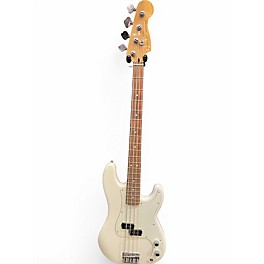 Used Fender Standard Jazz Bass Olympic White Electric Bass Guitar