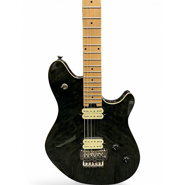 Used EVH Wolfgang Standard QM Trans Black Solid Body Electric Guitar