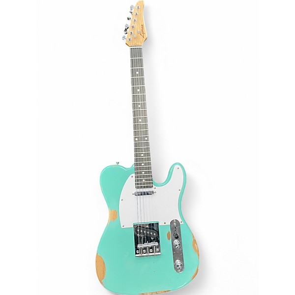 Used Lyman LT200 Blue Solid Body Electric Guitar
