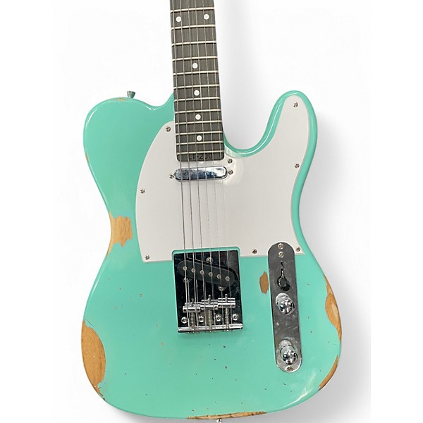 Used Lyman LT200 Blue Solid Body Electric Guitar