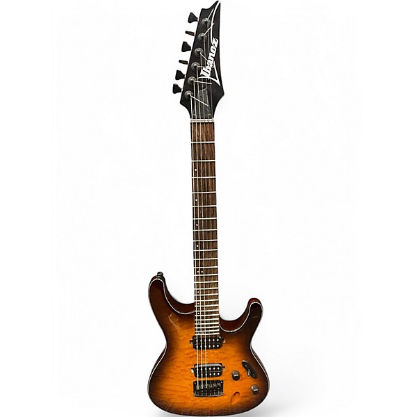 Used Ibanez S621QM Sunburst Solid Body Electric Guitar