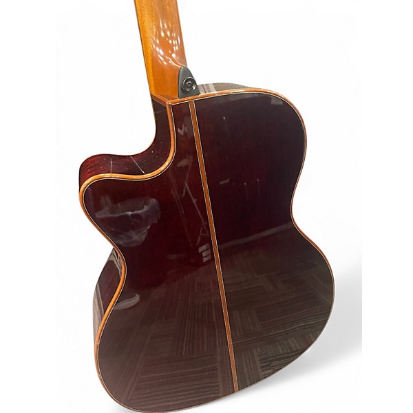 Used Lag Guitars TRAMONTANE T100 ACE Brown Sunburst Acoustic Electric Guitar