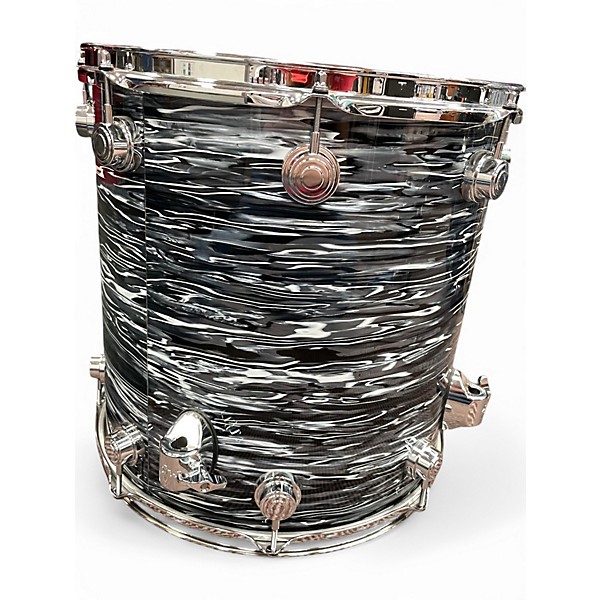 Used DW 3 Piece JAZZ SERIES BLACK OYSTER GLASS Drum Kit